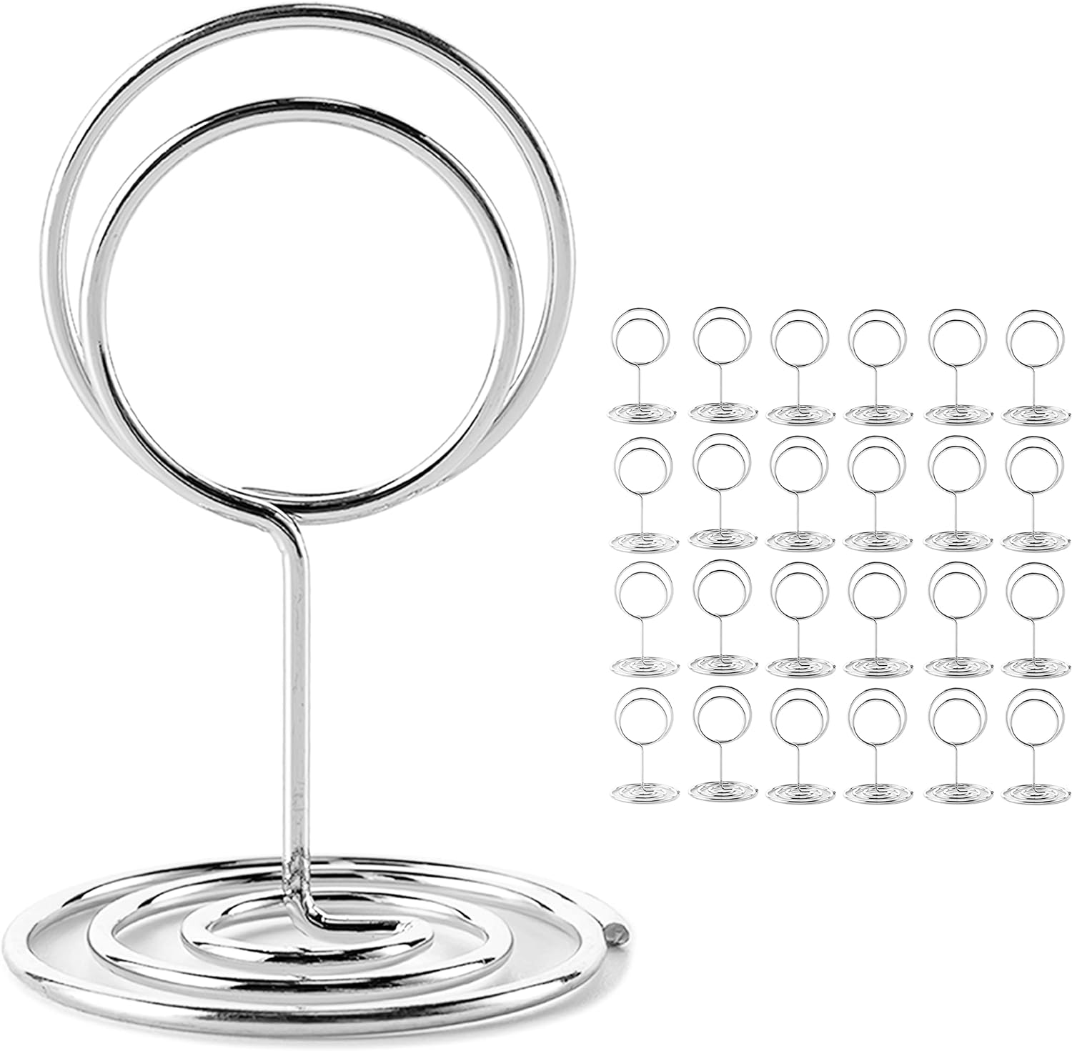 26Pcs Place Card Holder, Table Number Holders, Wire Picture Holder, Small Size T...