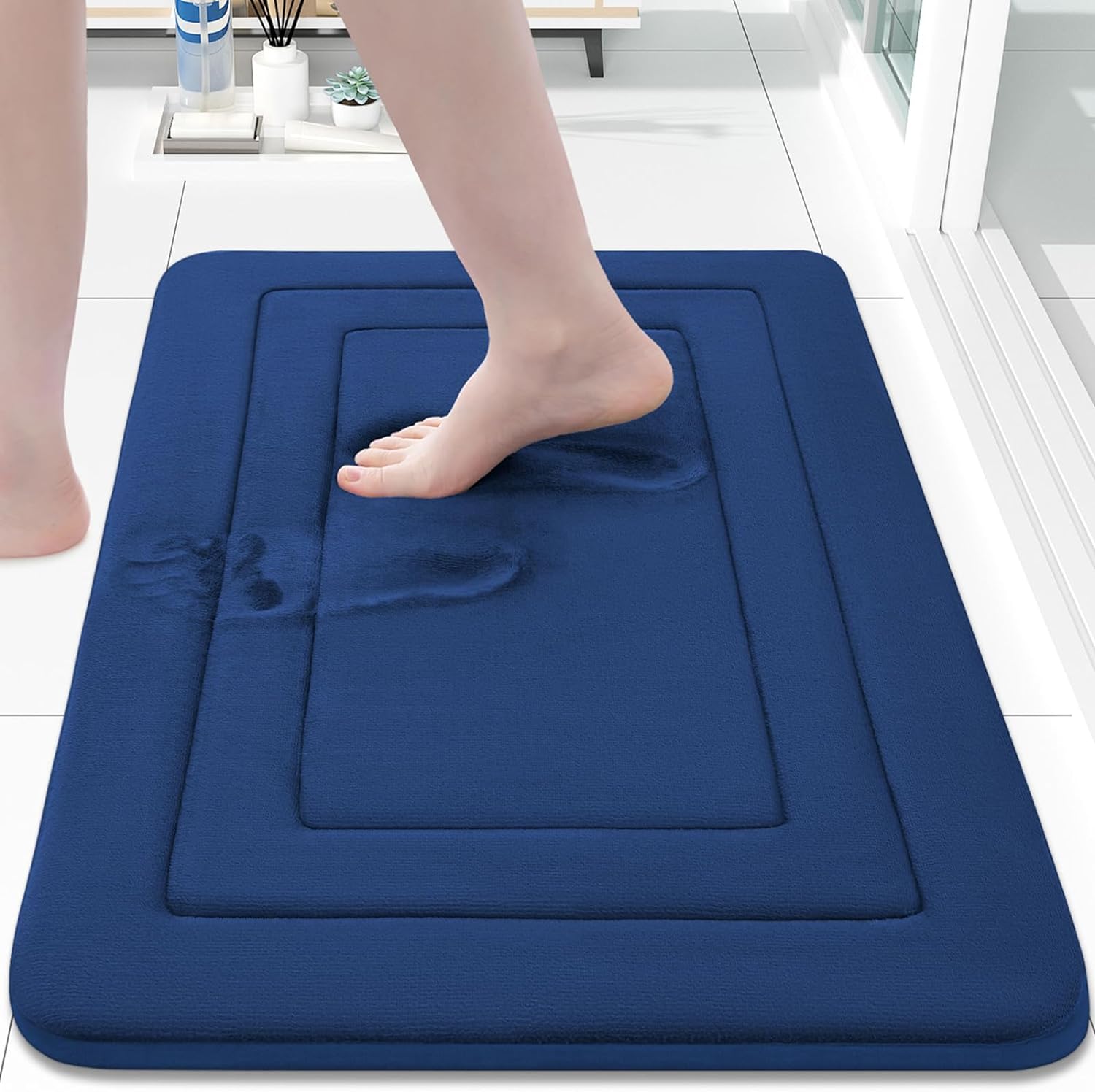 Arotive Memory Foam Bathroom Rug Mat 24x16, Ultra Soft and Absorbent Bath Mat, M...