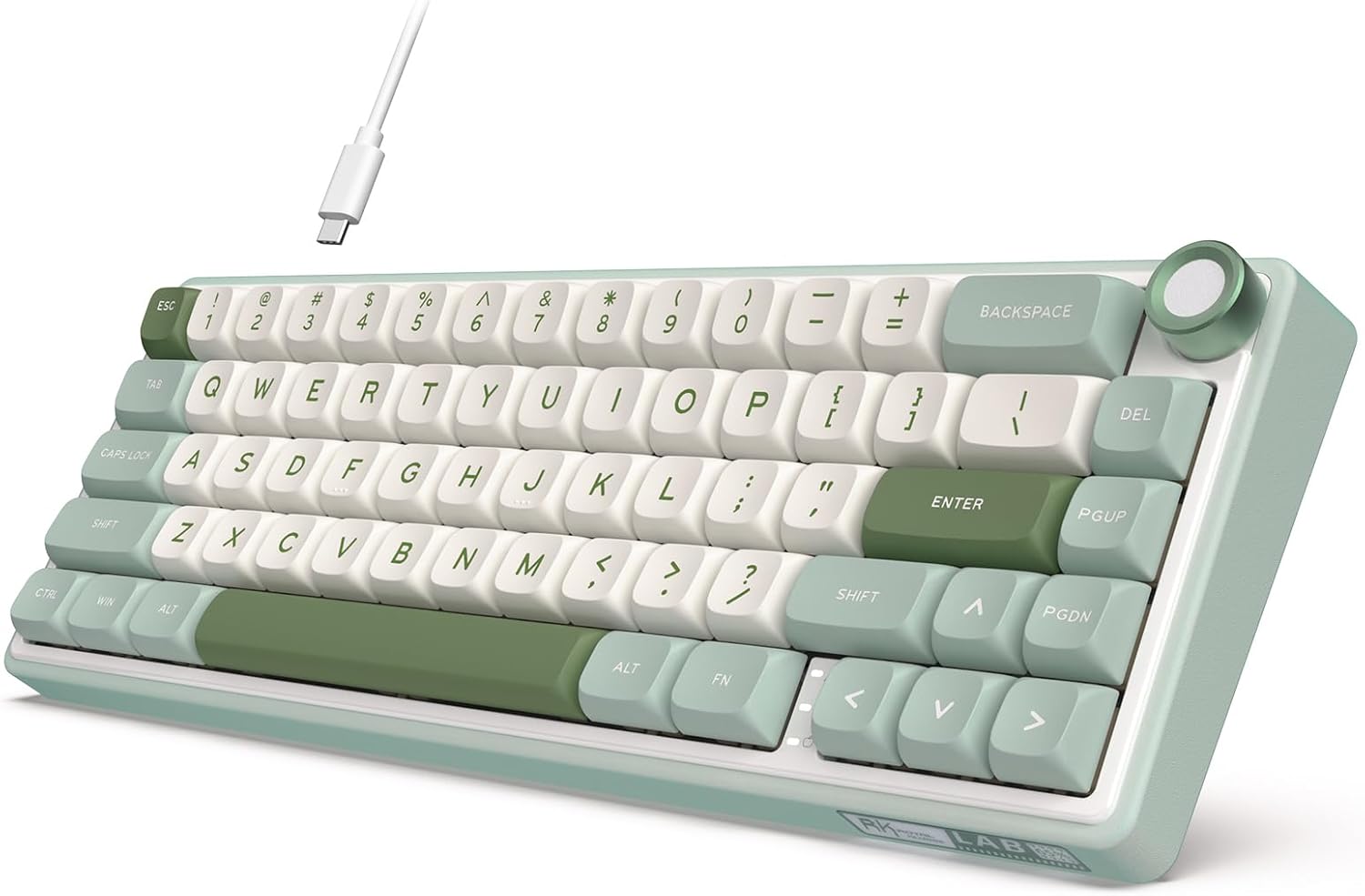 RK ROYAL KLUDGE R65 Wired Mechanical Keyboard with Knob, 60% Percent QMK/VIA US...