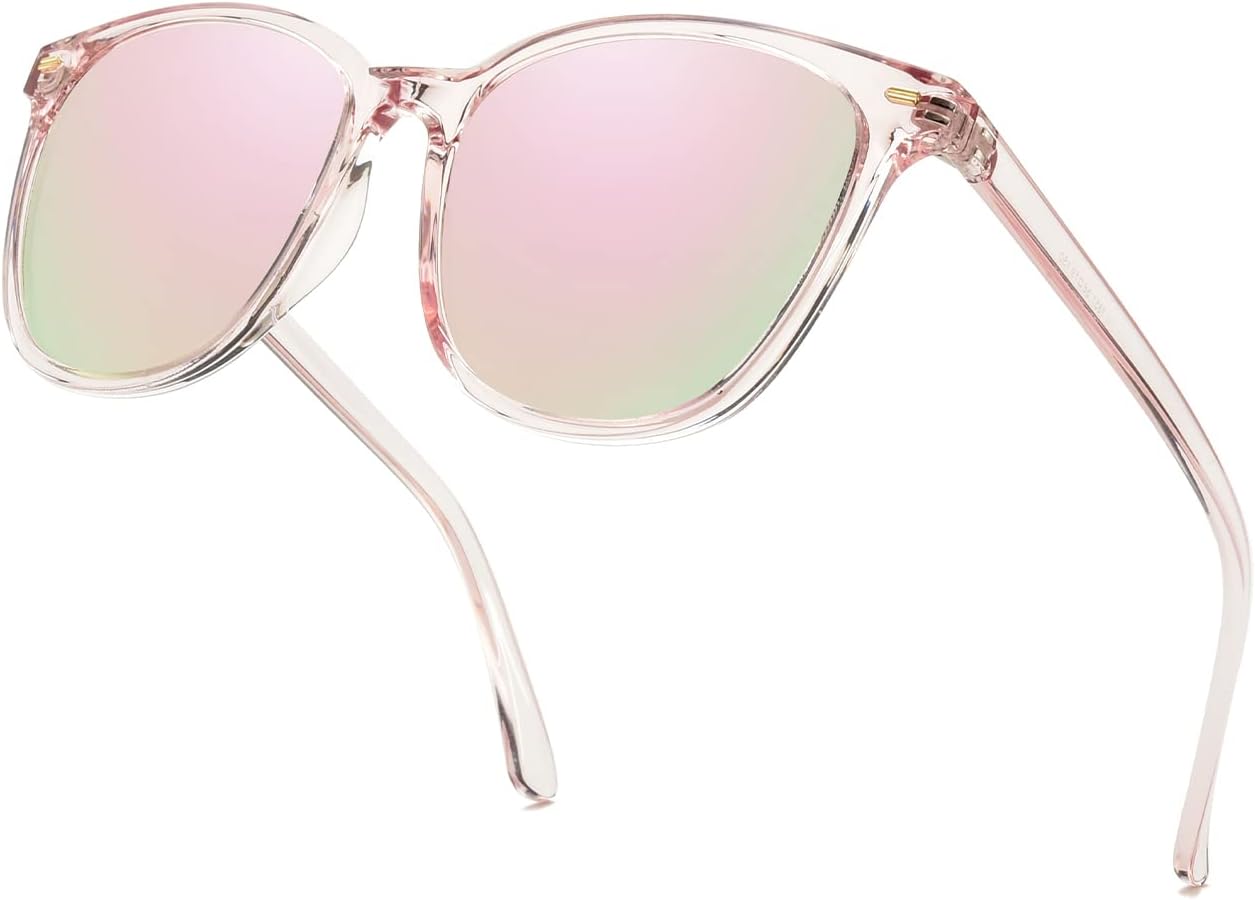 Myiaur Polarised Sunglasses Women Square Lens, Oversized Mirrored Sunglasses wit...