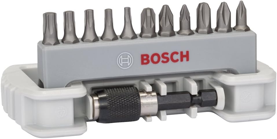 Bosch Accessories 11+1 pcs. Screwdriver Bit Set Extra Hard (PH, PZ, T-Bit, Acces...