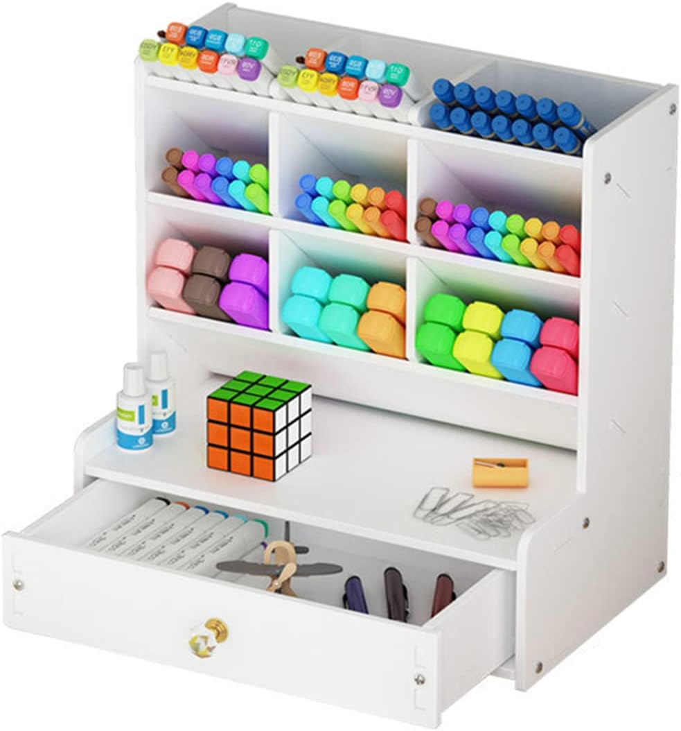Vikmyer Desk Organizer Pencil Holder, Multi-Functional Desktop Stationery Pen Ho...