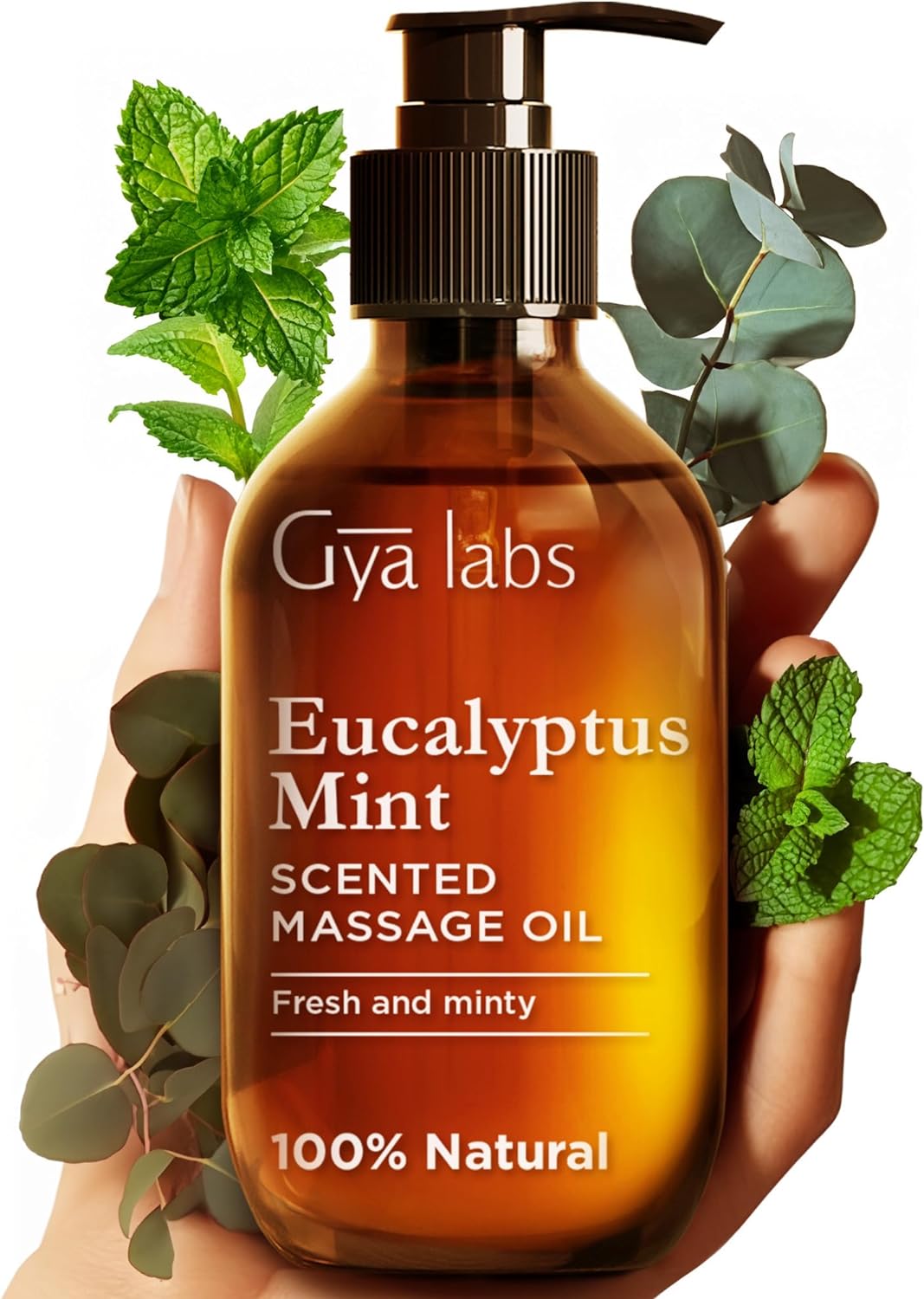 Gya Labs Eucalyptus Mint Massage Oils for Massage Therapy - Refreshing Aromather...