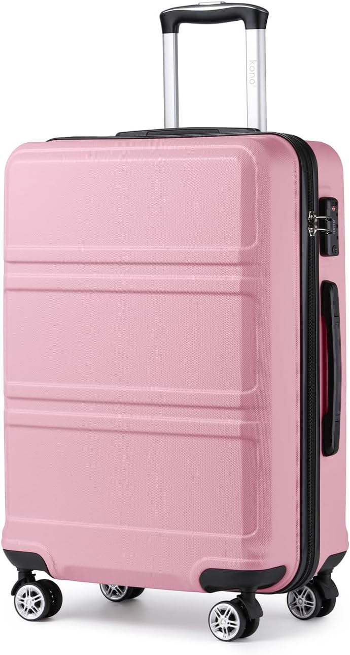Kono 20 inch Cabin Suitcase Lightweight ABS Carry-on Hand Luggage 4 Spinner Whee...