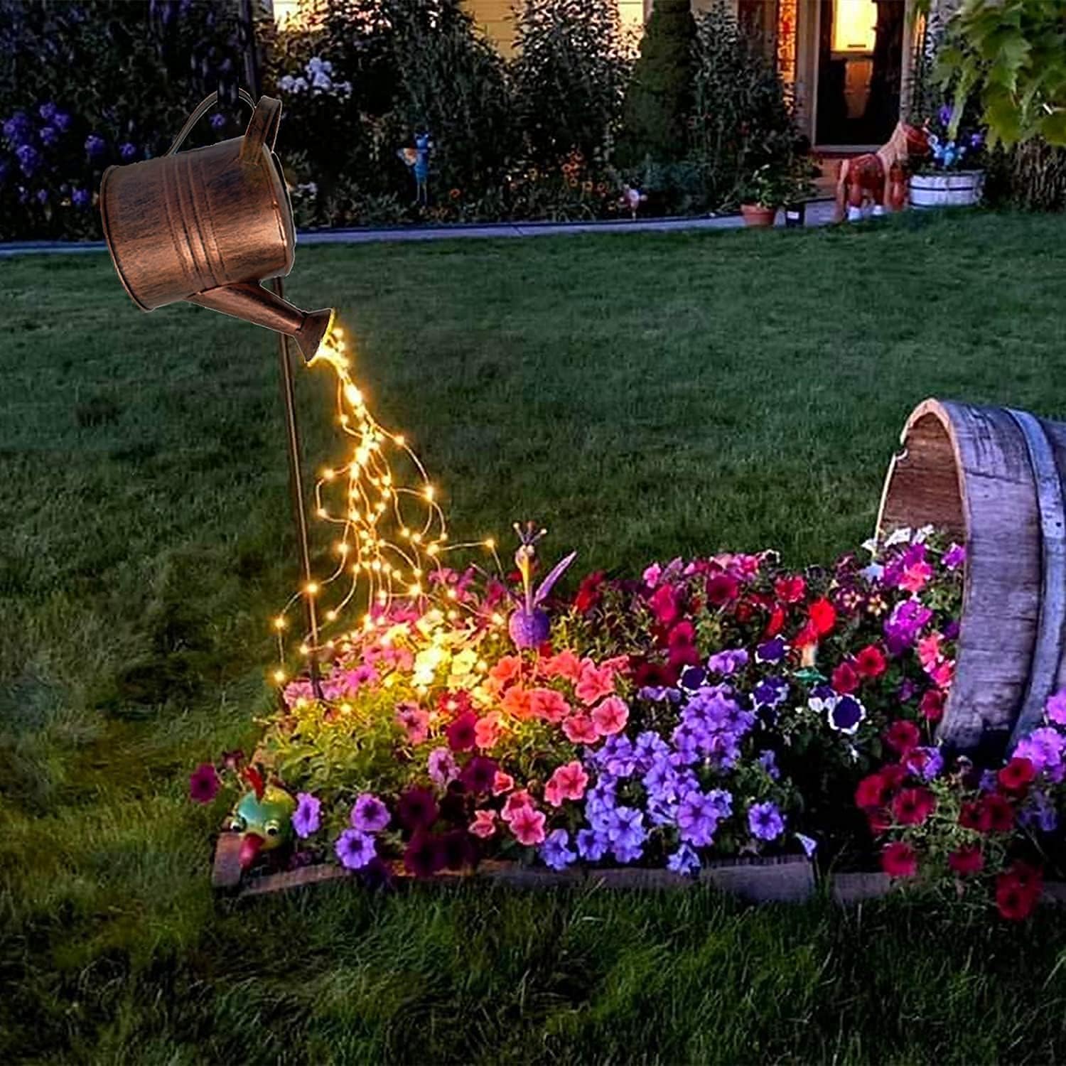 Solar Watering Can Lights Garden Decorations - Wat...