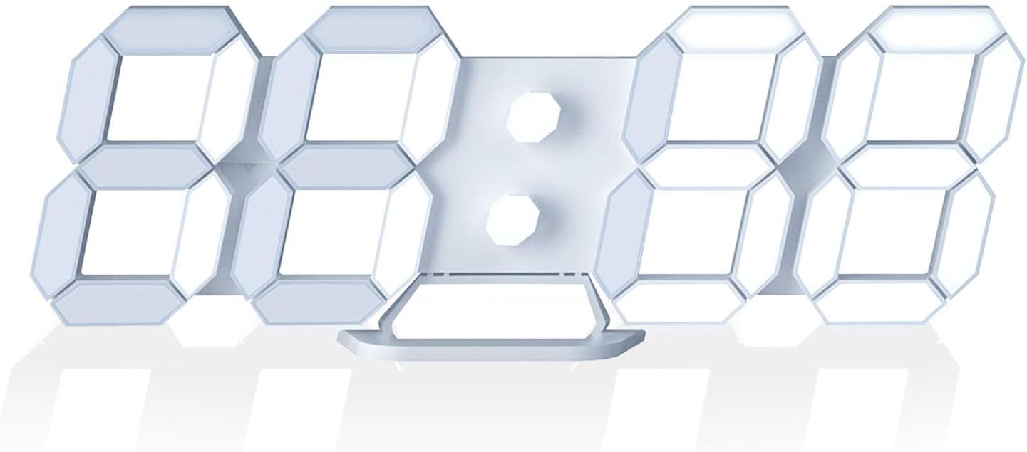 EDUP Home 3D LED Digital Wall Clock Desk Alarm Clo...