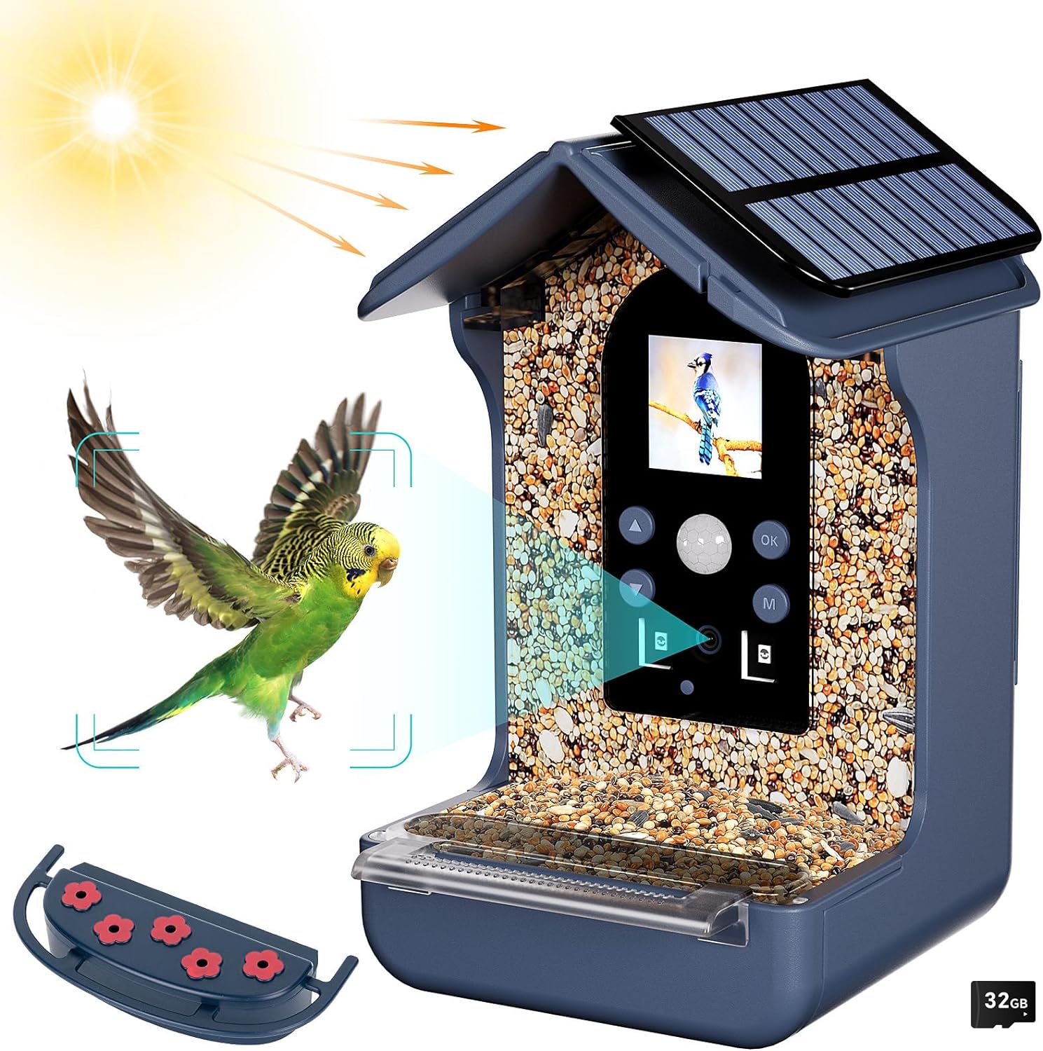 Smart Bird Feeder with Camera, Bozily 1080P HD Bir...
