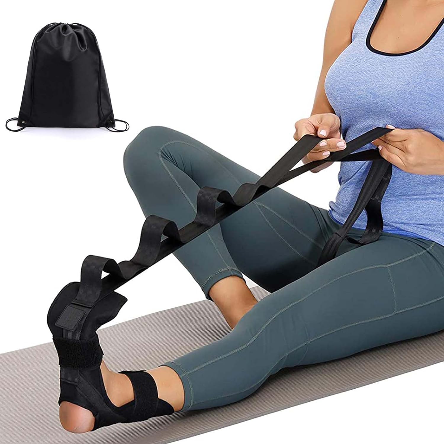 Yoga Stretching Strap, Leg And Foot Stretch Assist, Flex Stretcher Belt for Leg...