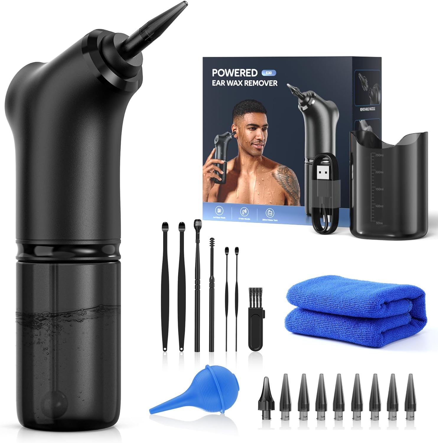 Ear Wax Removal Kit, Qimic Water Powered Ear Clean...