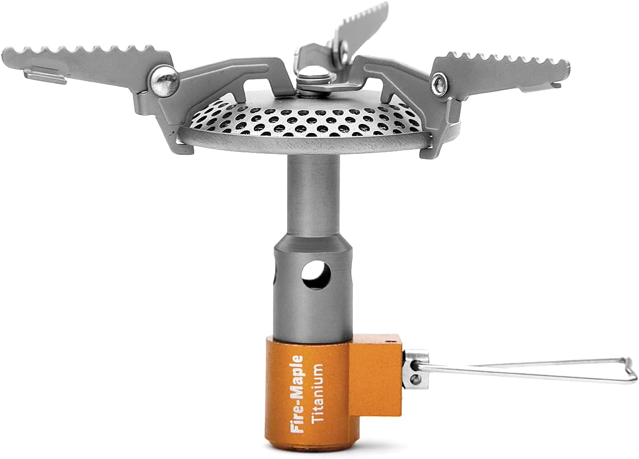 Fire-Maple 116T Titanium Camping Gas Stove | Mini Pocket One-Piece Gas Burner |...