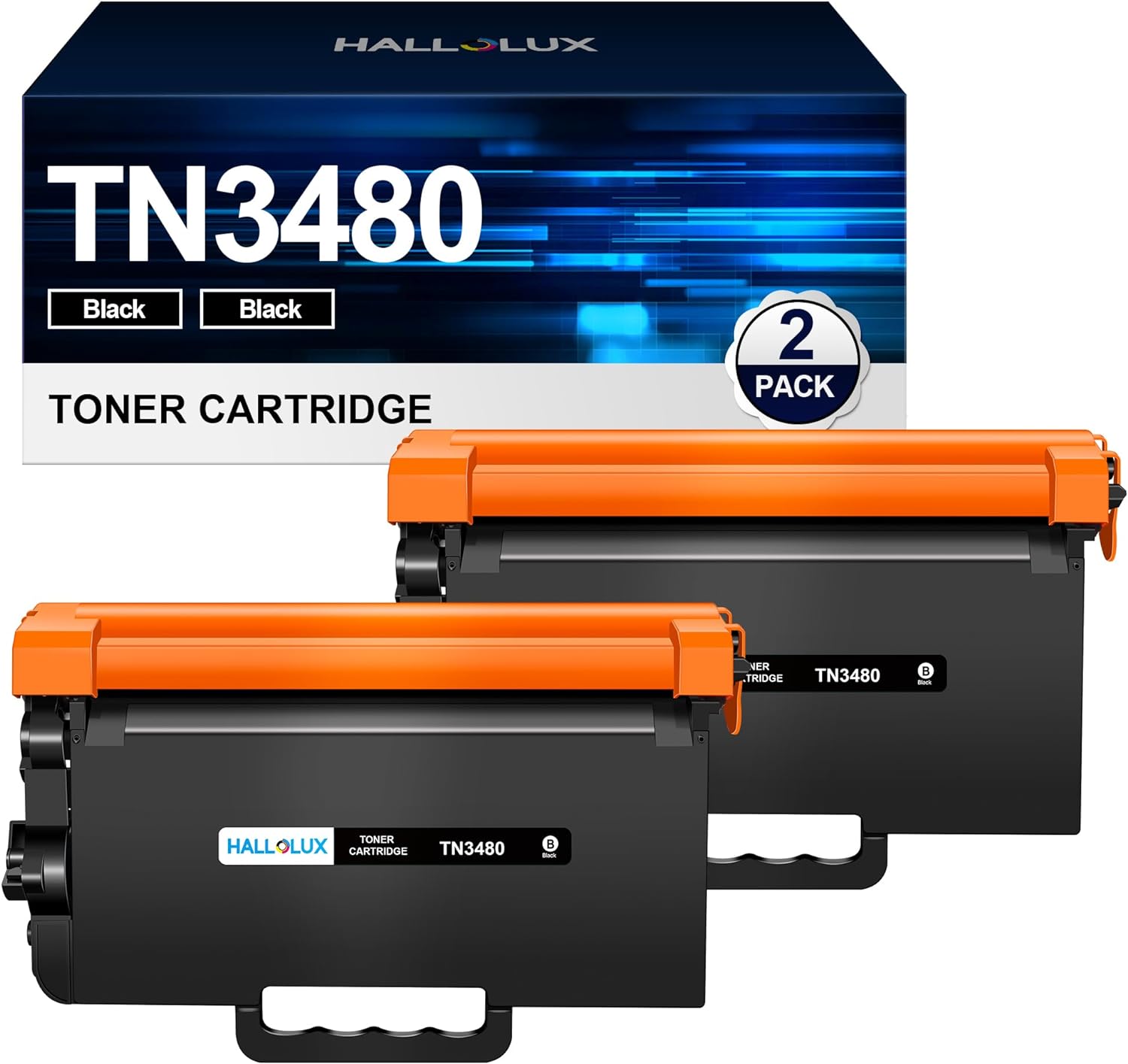 HALLOLUX TN3480 TN3430 Black Toner Compatible with Brother TN-3430 TN-3480 TN 34...