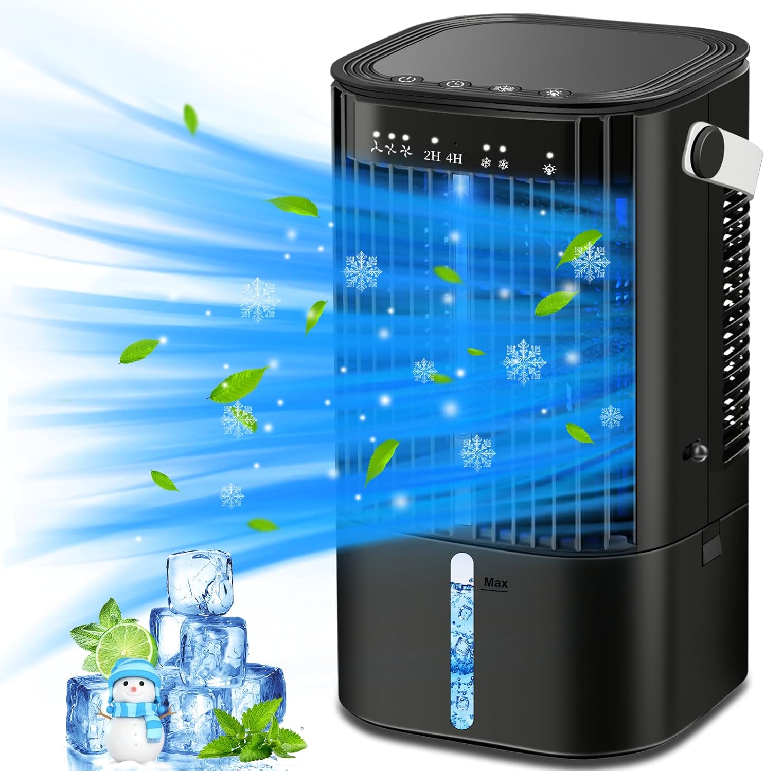 Air Cooler Protable Air Conditioner,Mobile Air Conditioning 4-In-1 Mini Fan,Pers...