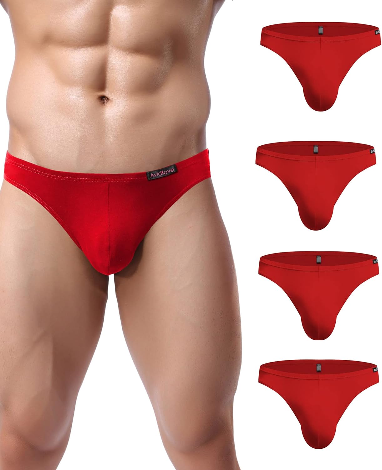 Avidlove Men's Briefs Pack of 4 Micro Modal Underpants Stretch Underwear Men's B...