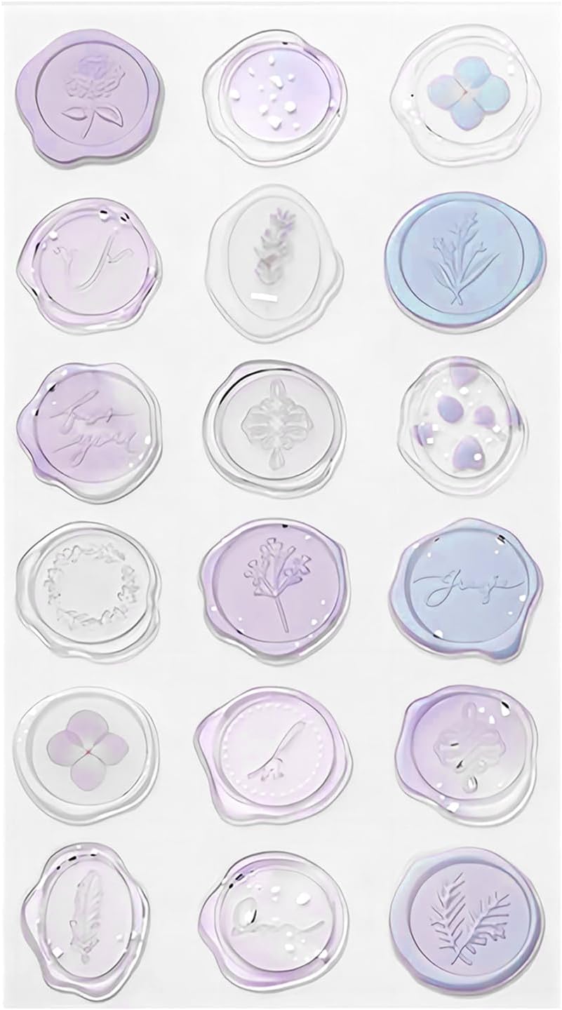 PAITOK 18 Pieces Wax Seal Stickers, Envelope Seal Stickers Envelope Seal Sticker...