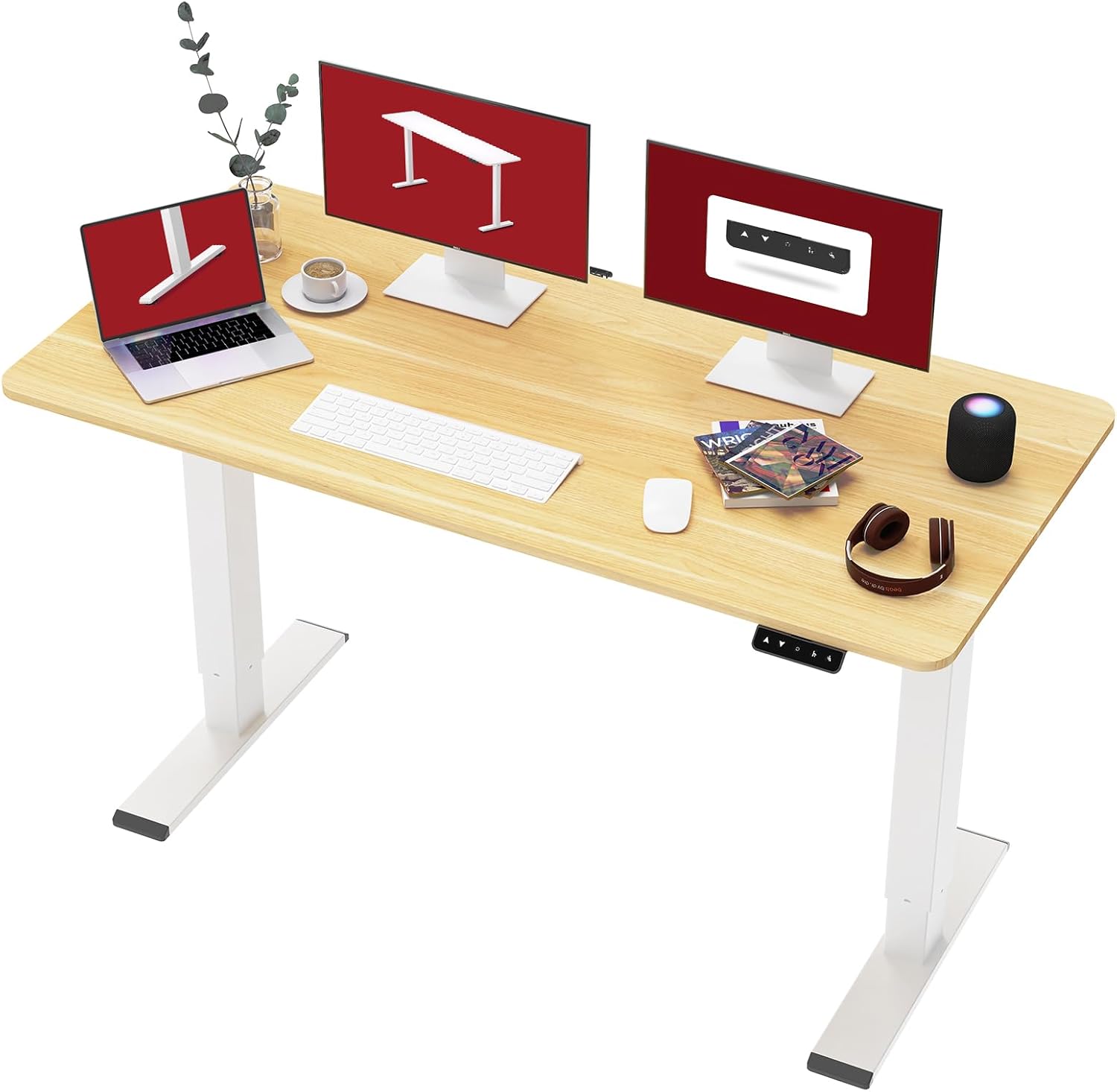 SANODESK Electric Standing Desk Height Adjustable Standing Desk Sit Stand Desk A...