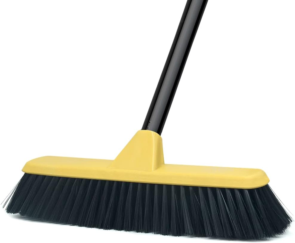 Floor Scrubbing Brush with Soft Bristles - 12.2 inch Wide - Floor Scrubber Indoo...
