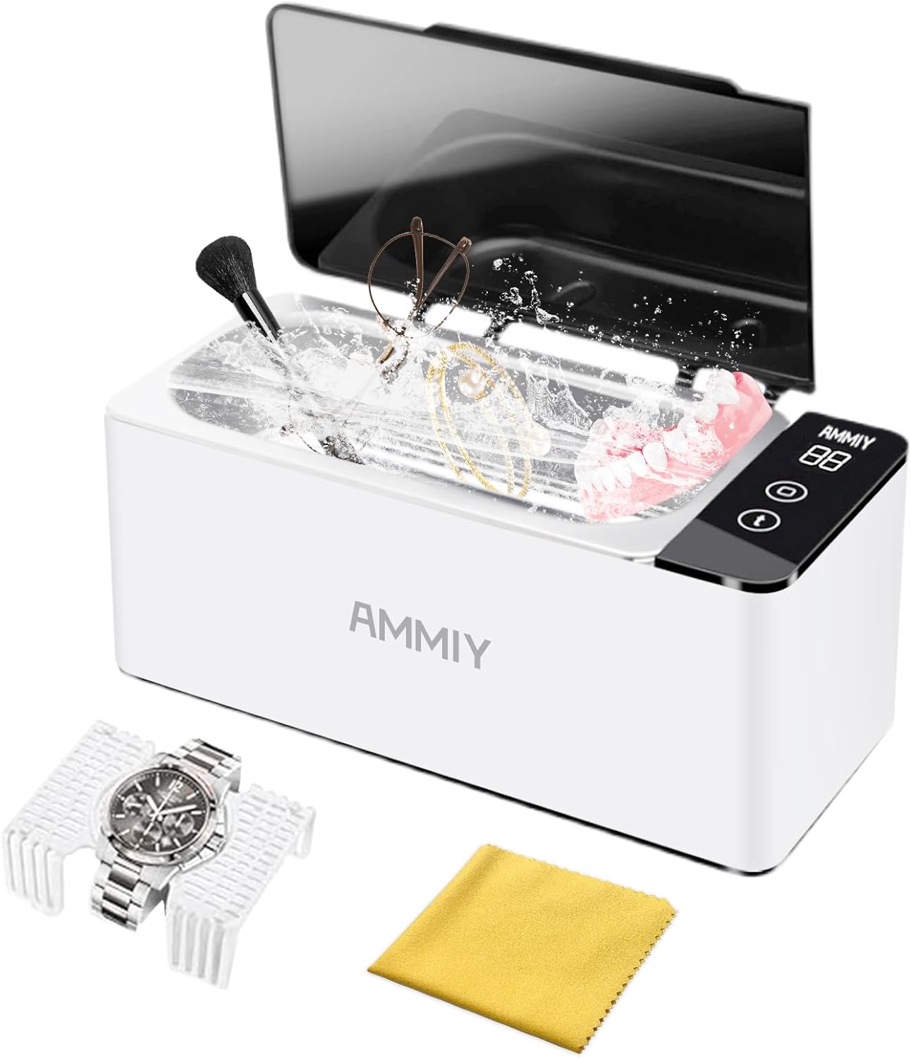 Ultrasonic Cleaner, 17OZ Ultrasonic Jewellery Cleaner Machine, 46KHZ Ultrasonic...