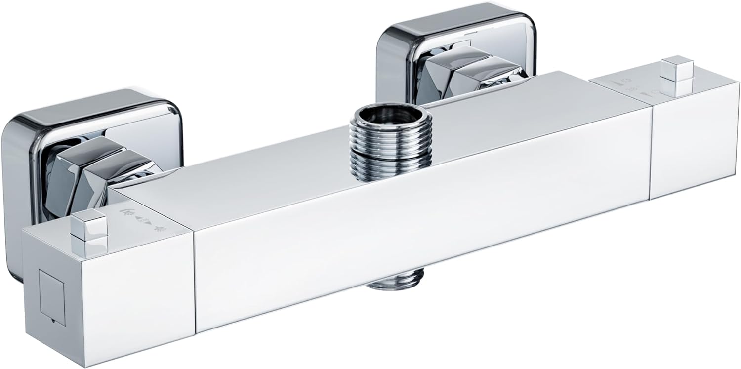 MORADO Thermostatic Bar Mixer Shower, Thermostatic Shower Bar with 3/4" G Top Ou...