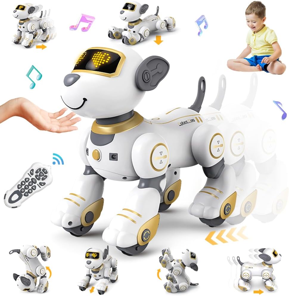VATOS Remote Control Robot Dog Toy for Kids - Interactive Touch & Follow 17 Func...