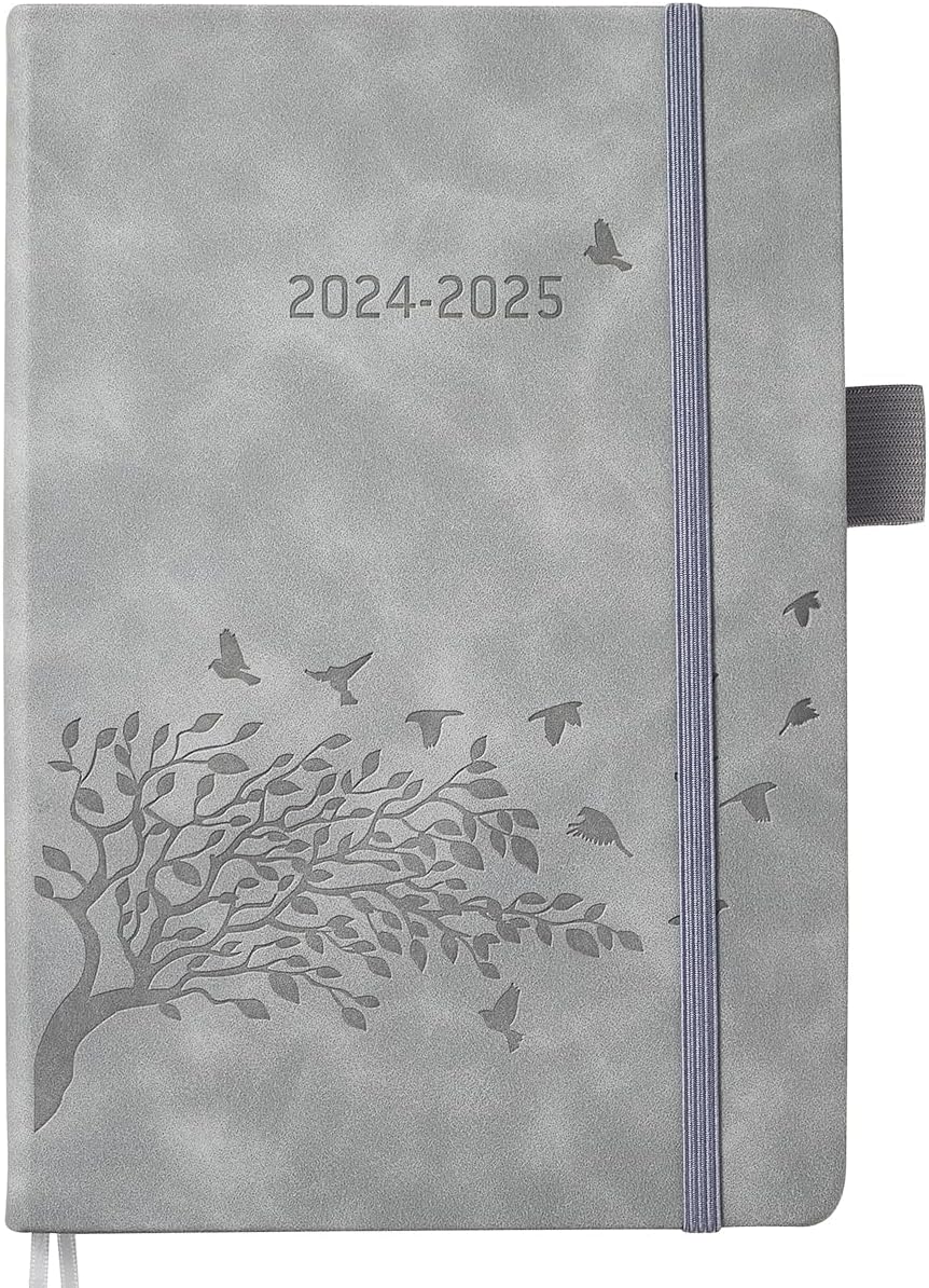 Academic Diary 2024 2025 A5 Page per Day, Daily Planner with Monthly Tabs, Pocke...