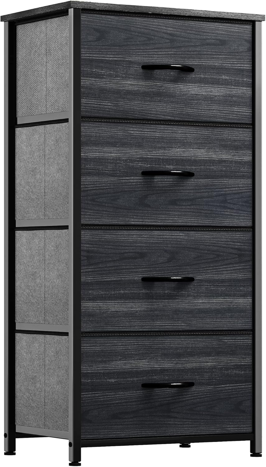 YITAHOME Chest of Drawer with 4 Drawers for Bedroom Fabric Dresser Storage Drawe...