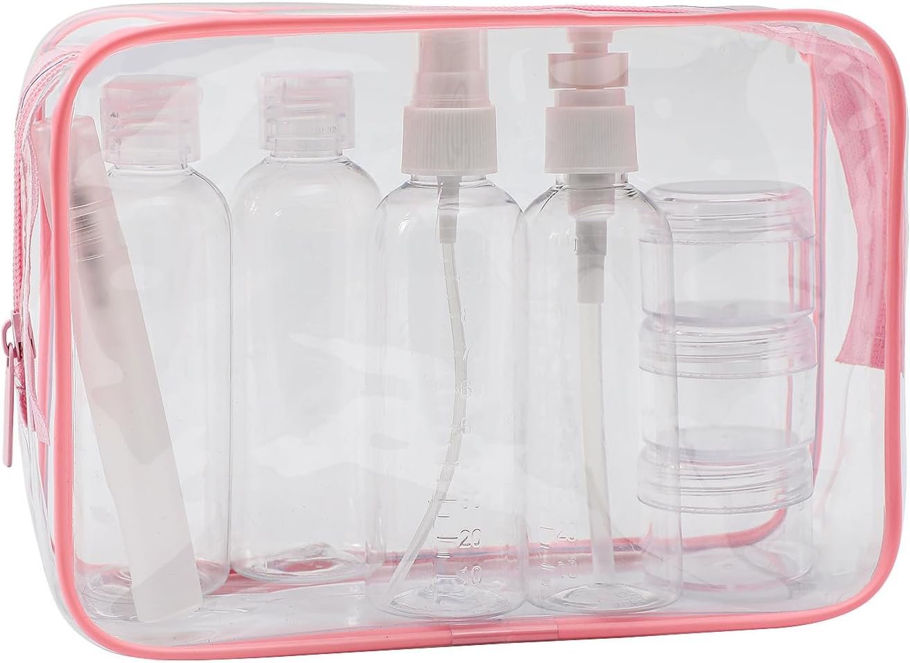 MOCOCITO Toiletry Bag Women & Men | Clear Toiletry Bag |Toiletry Bag Set with 8...