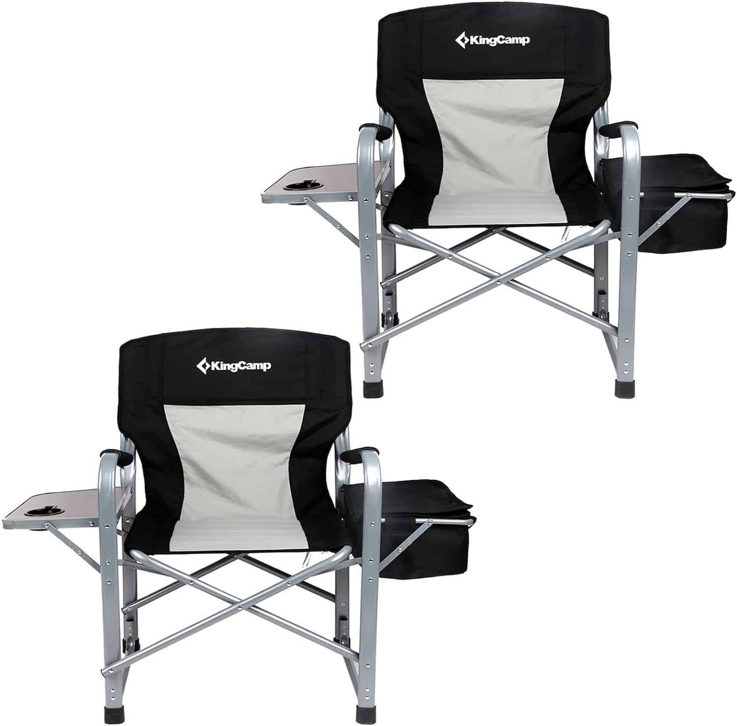 KingCamp Folding Camping Chairs for Adults Set of 2 Heavy Duty Directors Chair F...