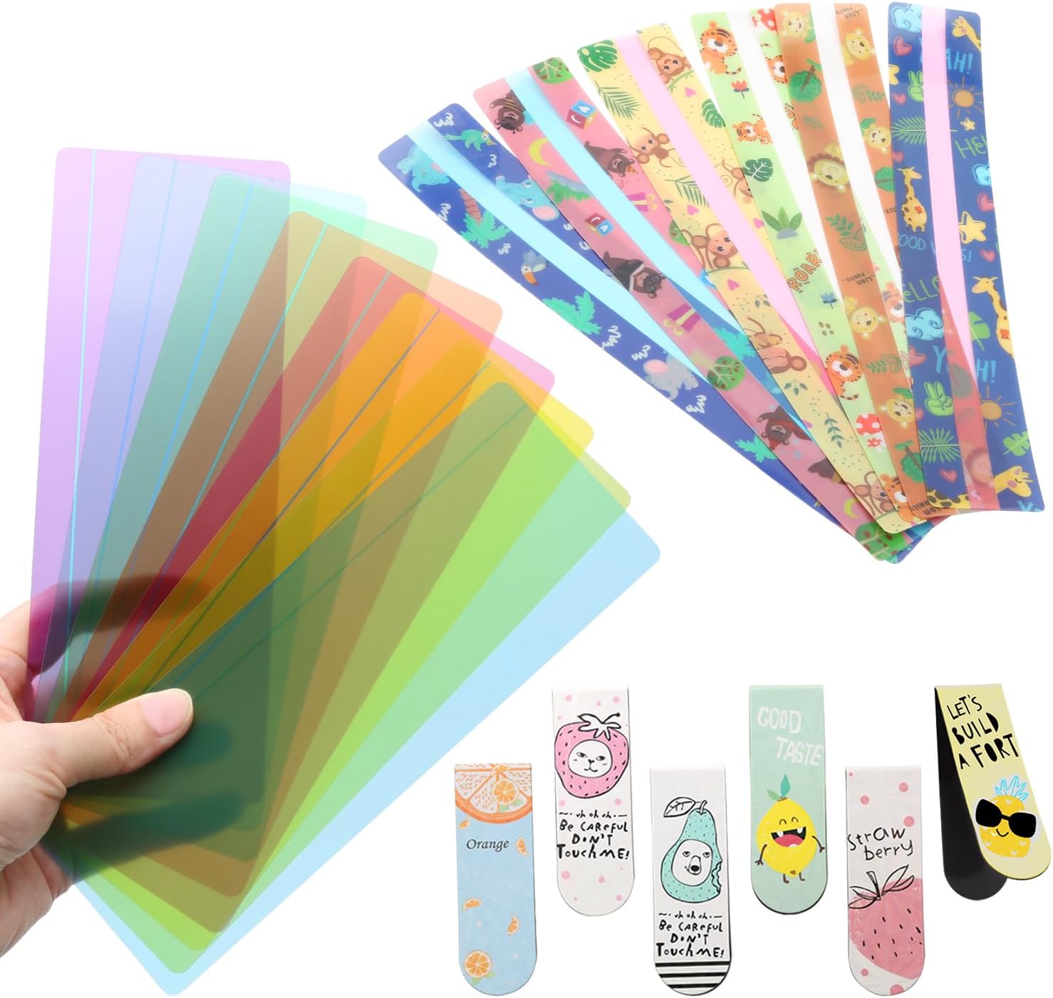 14 Pcs Multi Size Dyslexia Overlays, Colorful Guided Reading Highlight Strips Re...