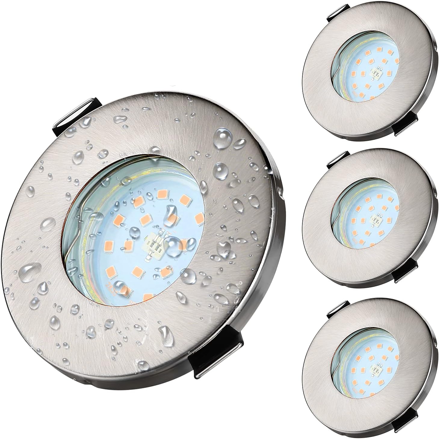 Kambo Recessed Ceiling Lights IP44 GU10 - LED Spotlights Downlights Fitted Light...