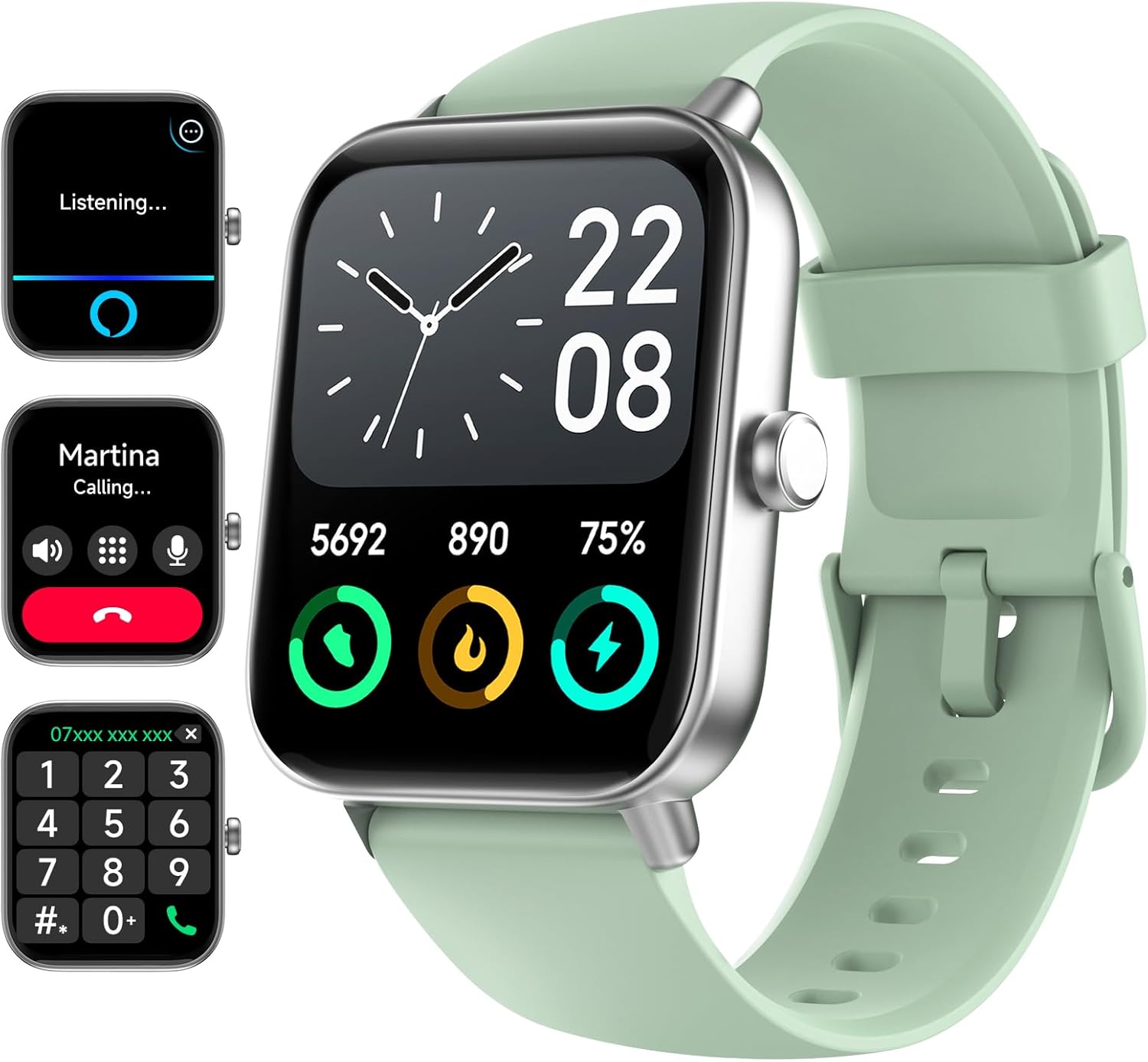 Smart Watch for Men Women - Fitness Tracker [Bluetooth Call&Alexa Built-in] with...