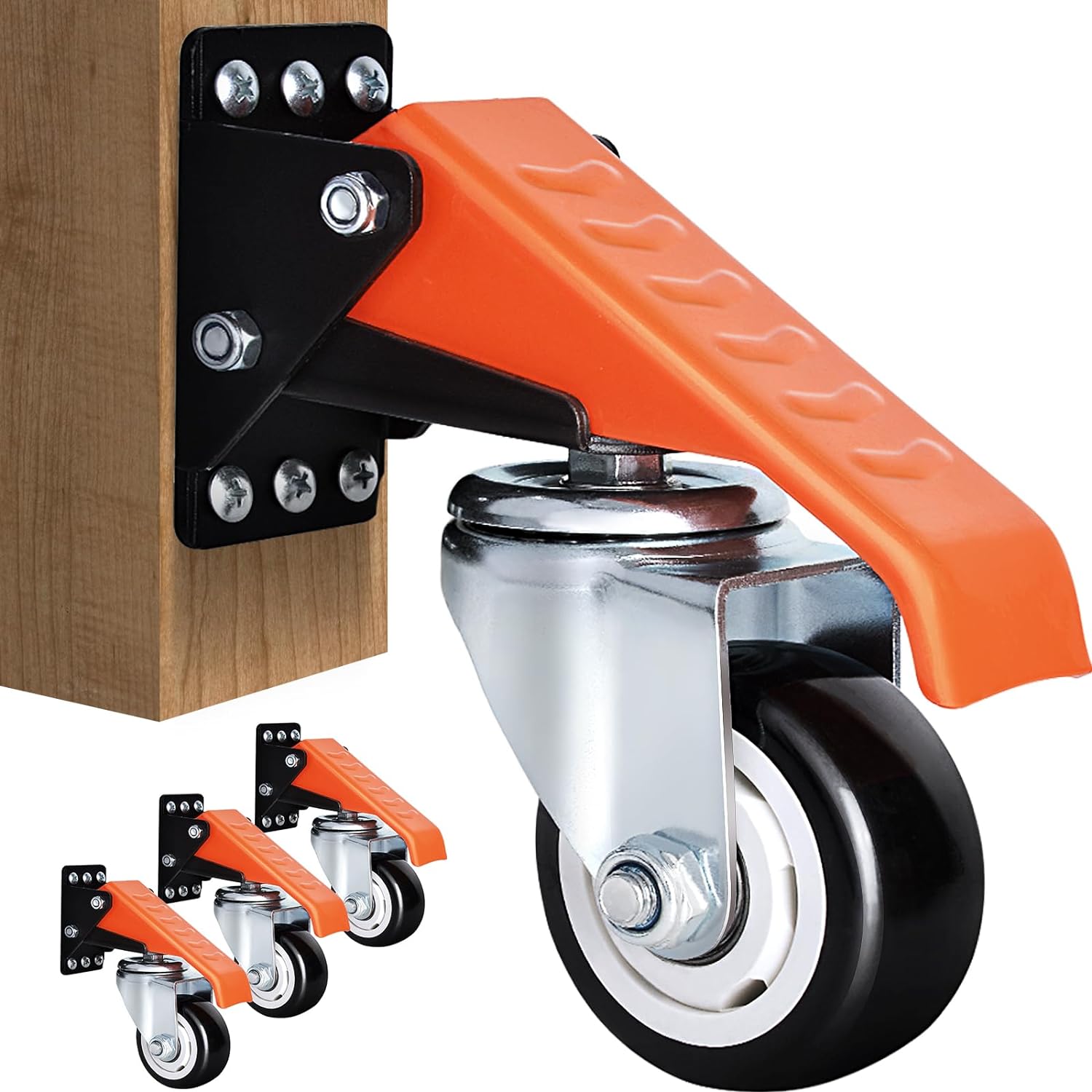 Ronlap Workbench Casters Kit 400KG Capacity, 3" Heavy Duty Retractable Casters 4...