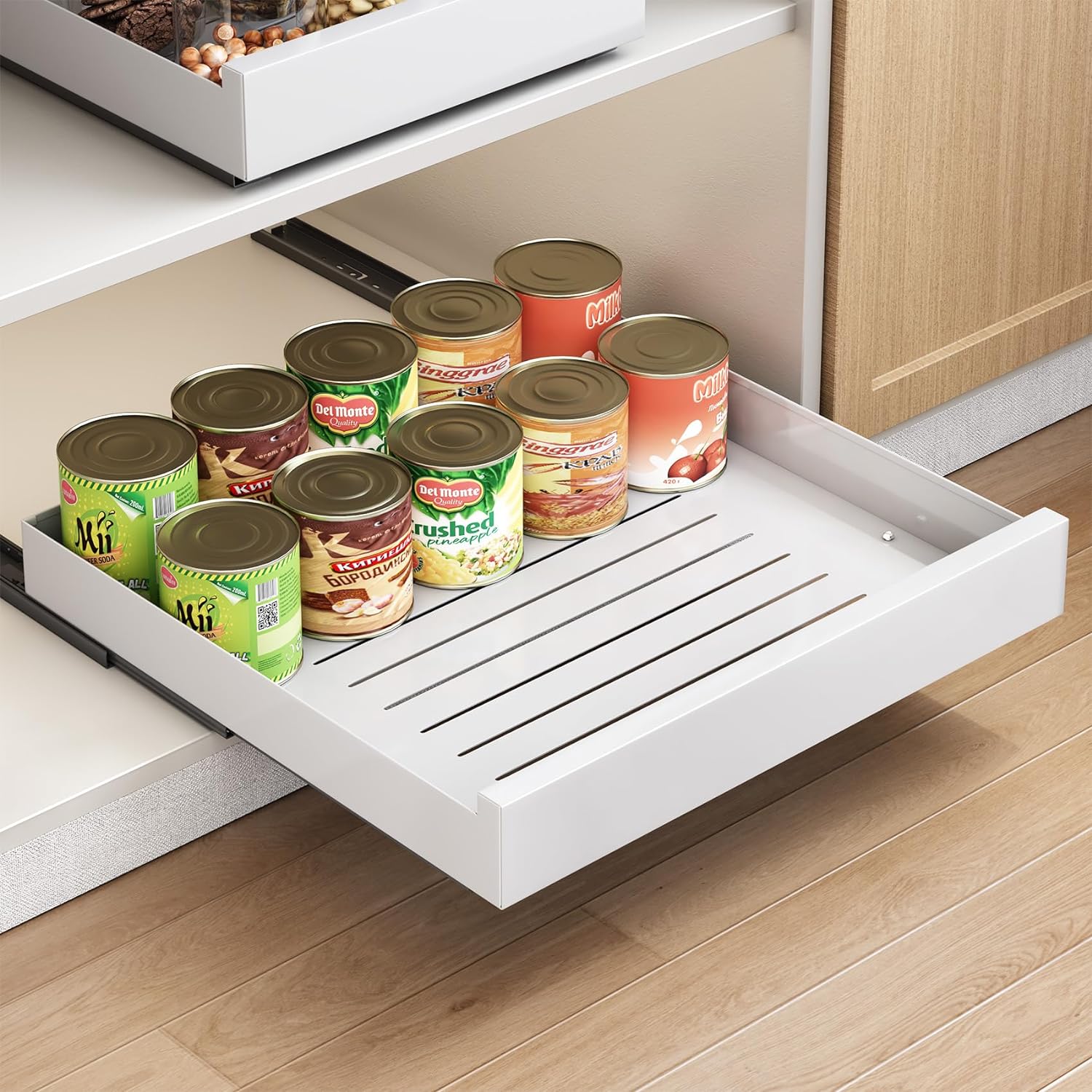 Kitstorack Pull Out Shelf,Pull Out Cabinet Organiser Slide Out Drawers for Kitch...
