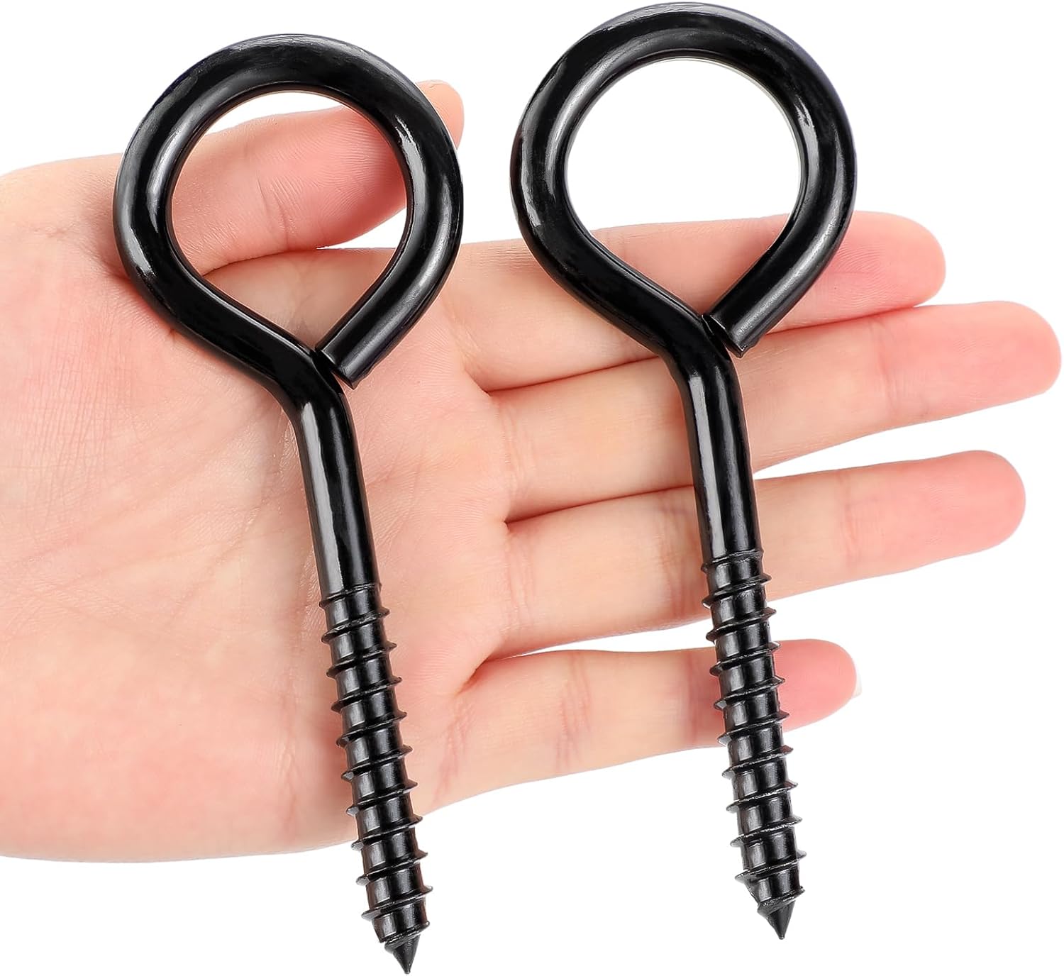 YGAOHF 5 Inch Eye Hooks Screw in Heavy Duty, 500LBS Capacity, Large Stainless St...