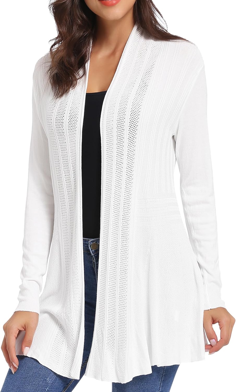iClosam Women's Cardigans Knitted Open Front Long Sleeve Casual Lightweight Card...