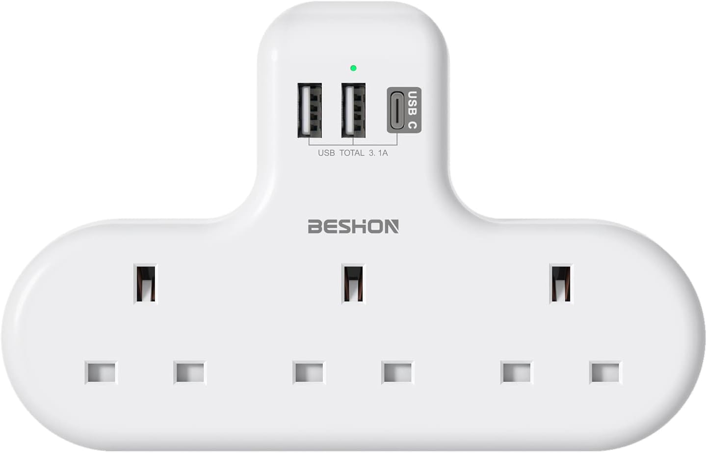 Plug Adapter, Extension Plug with 2 USB and 1 USB...