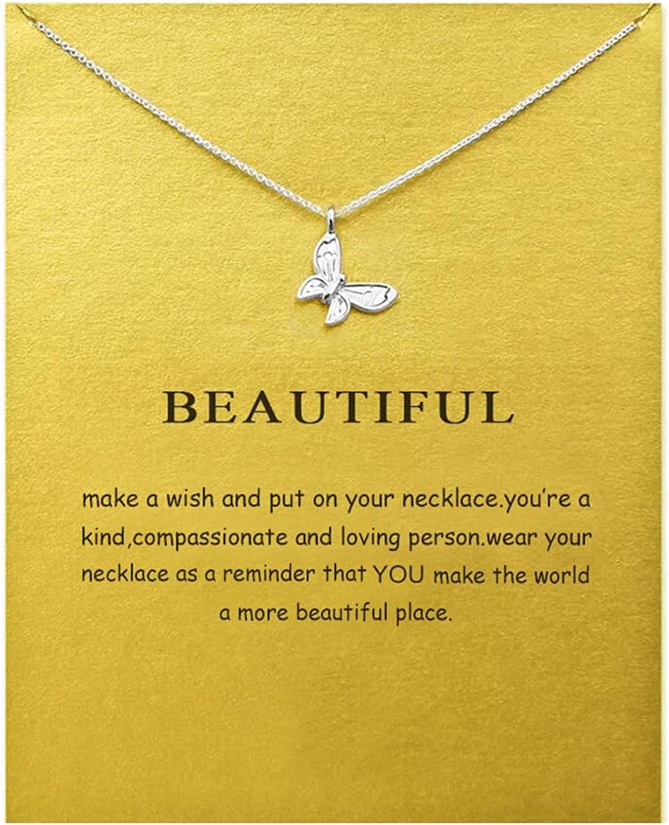 ZYAWP Message Card Compass Pendant Necklace Silver Friendship Sisters Sun Good L...