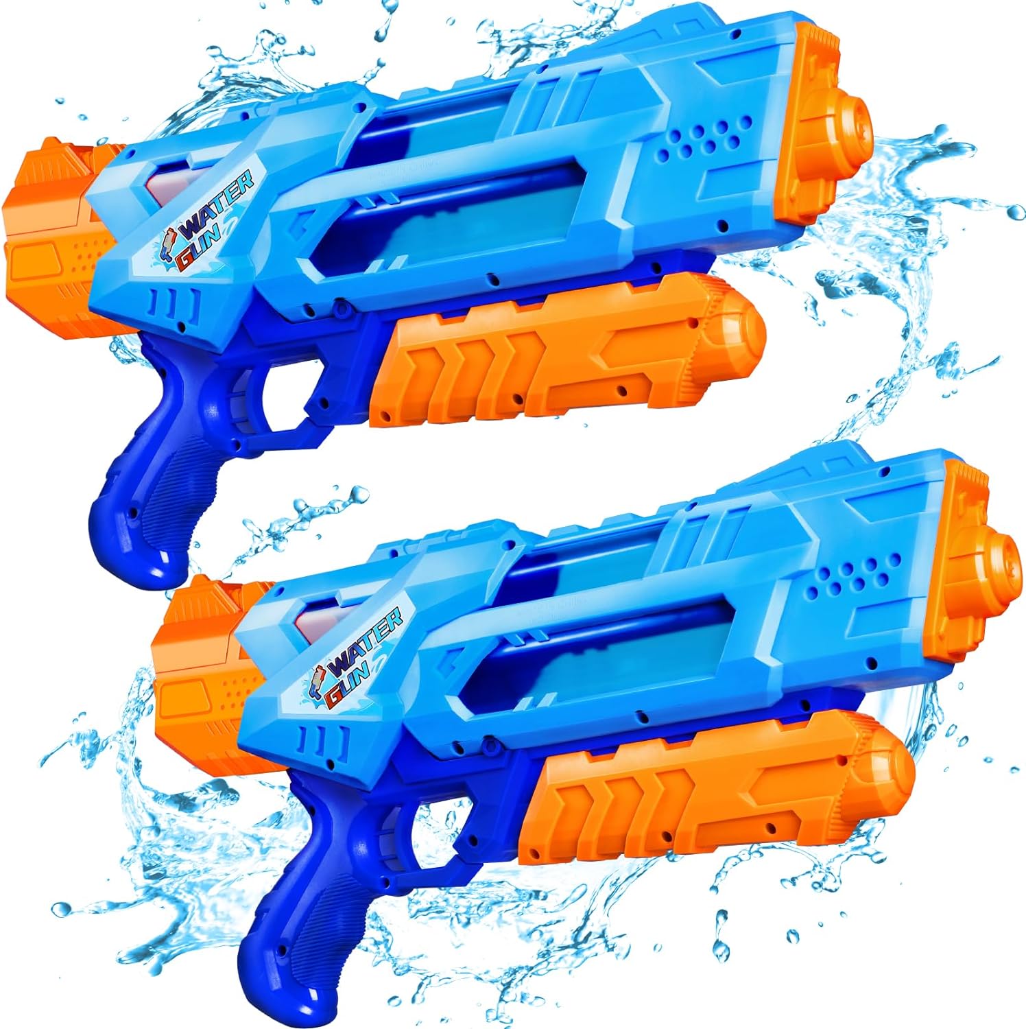 Quanquer Super Water Guns for Adults Kids - 2 Pack 1200cc Super Water Pistol Bla...