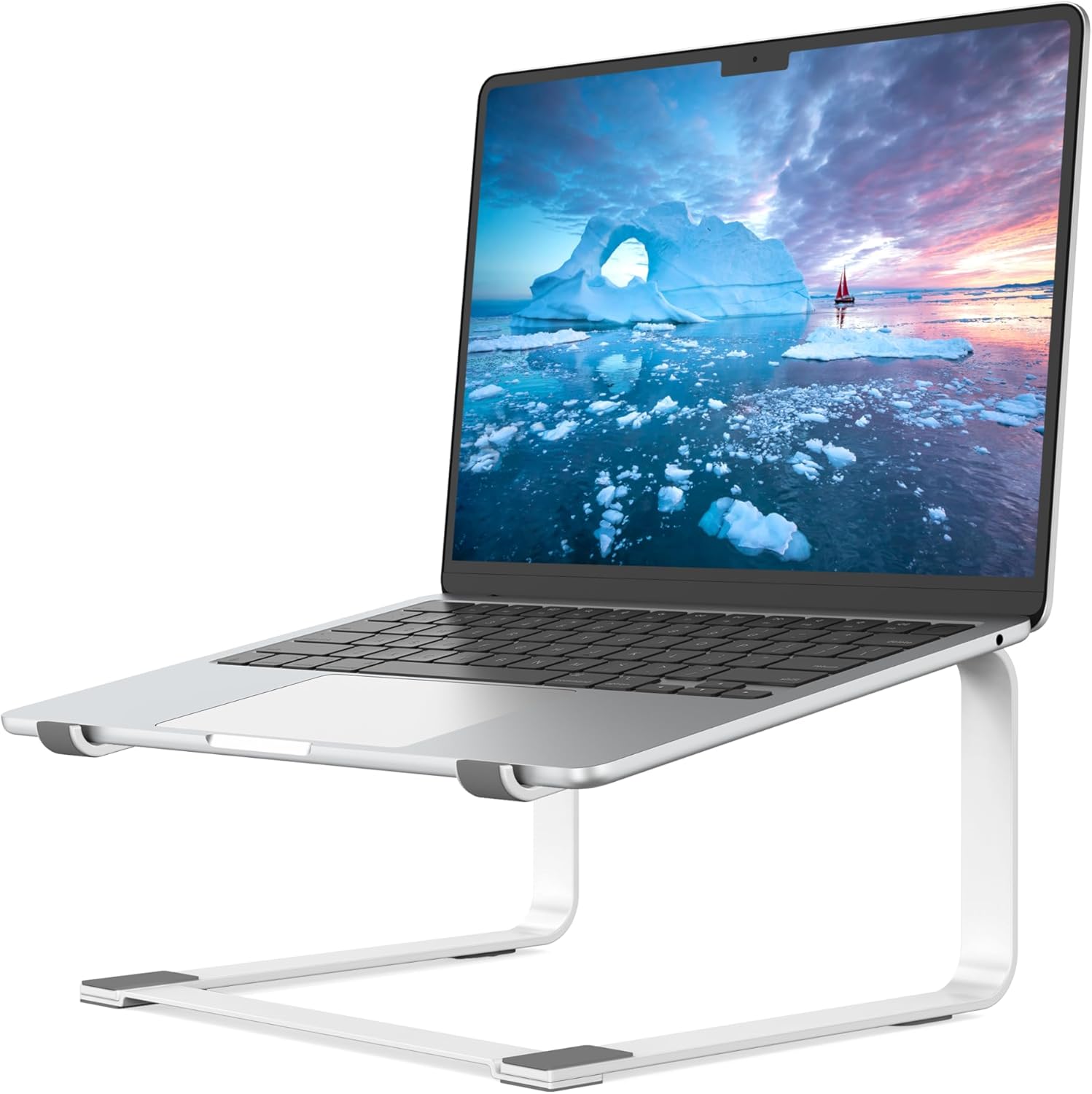 SOUNDANCE Laptop Stand for Desk, Metal Computer Riser, Heavy Stable PC Holder, E...