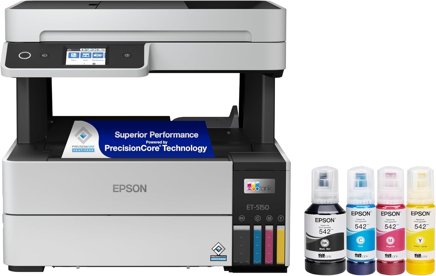 Epson EcoTank Pro ET-5150 Wireless Color All-in-One Supertank Printer with Scann...