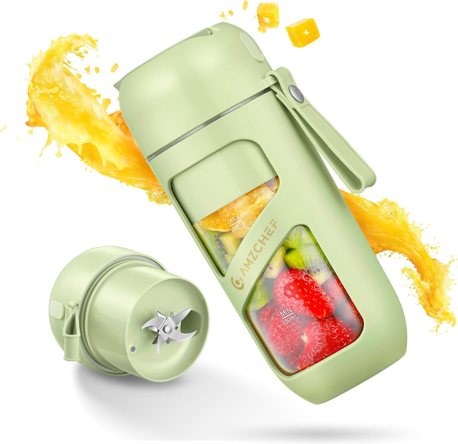 AMZCHEF Portable Blender, Vacuum Personal Size Blender for Shakes and Smoothies,...
