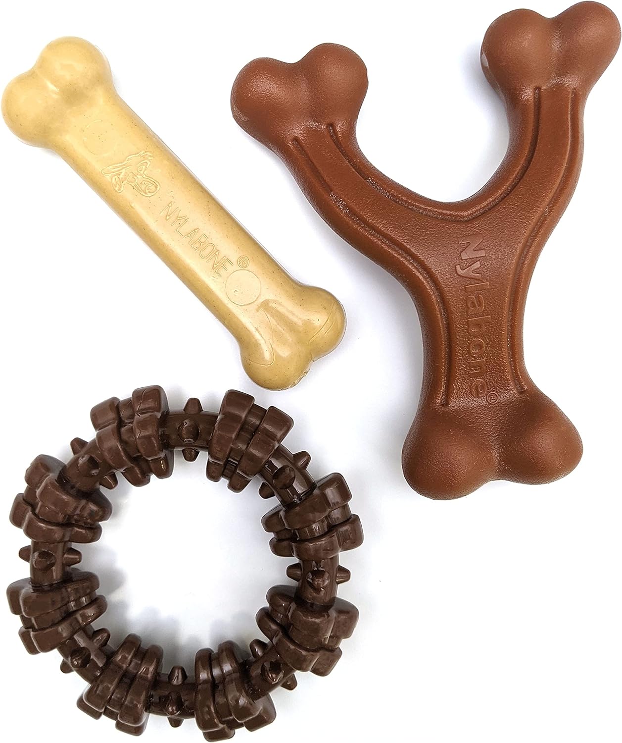 Nylabone Power Chew Customer Favorites Dog Toy Bundle, Indestructible Dog Chew T...