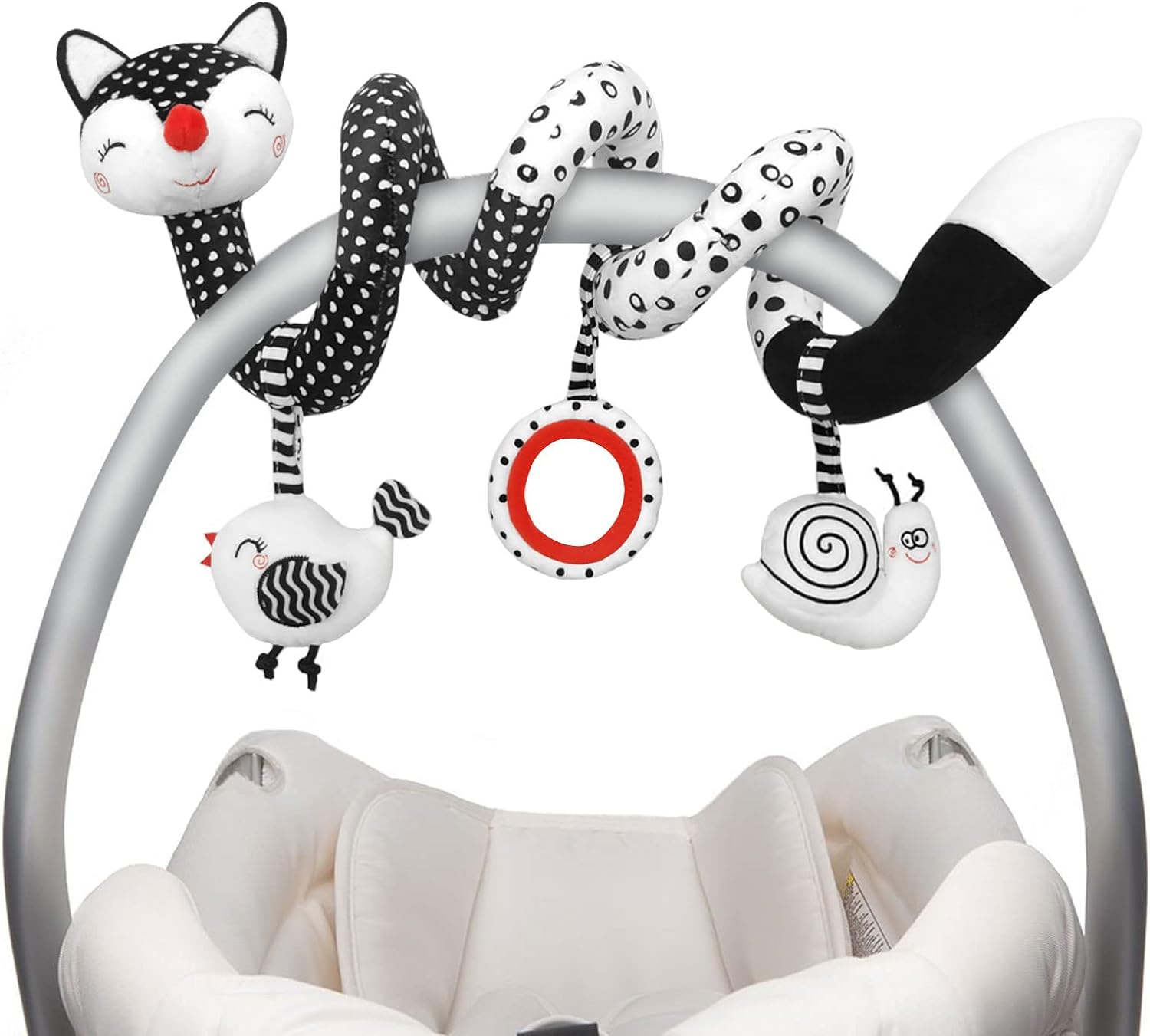 Euyecety Baby Spiral Plush Toys, Black White Strol...