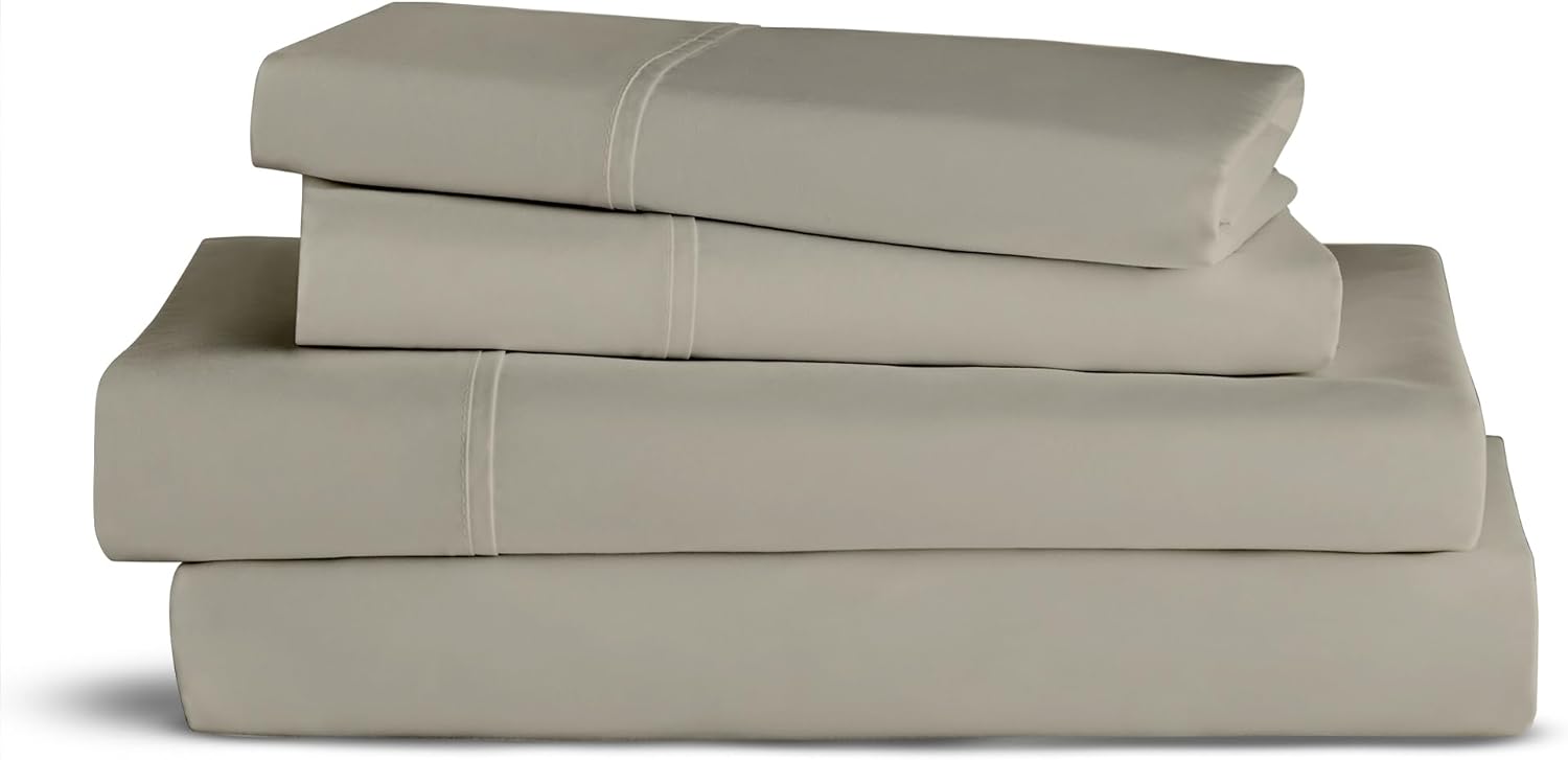 Purity Home King Size Sand Bed Sheet Set, 400 Thread Count Deep Pocket Bed Sheet...