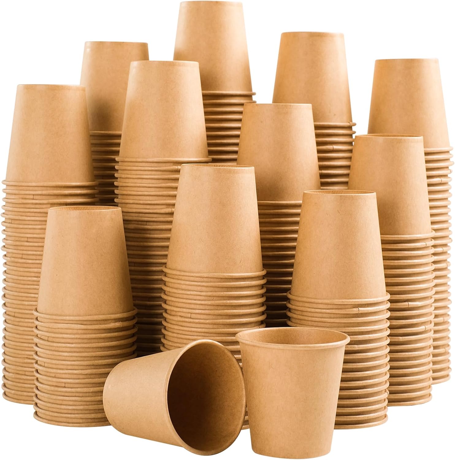 300 Pack 3 oz Paper Cups, Disposable Kraft Bathroom Cups 3 Ounce, Small Mouthwas...