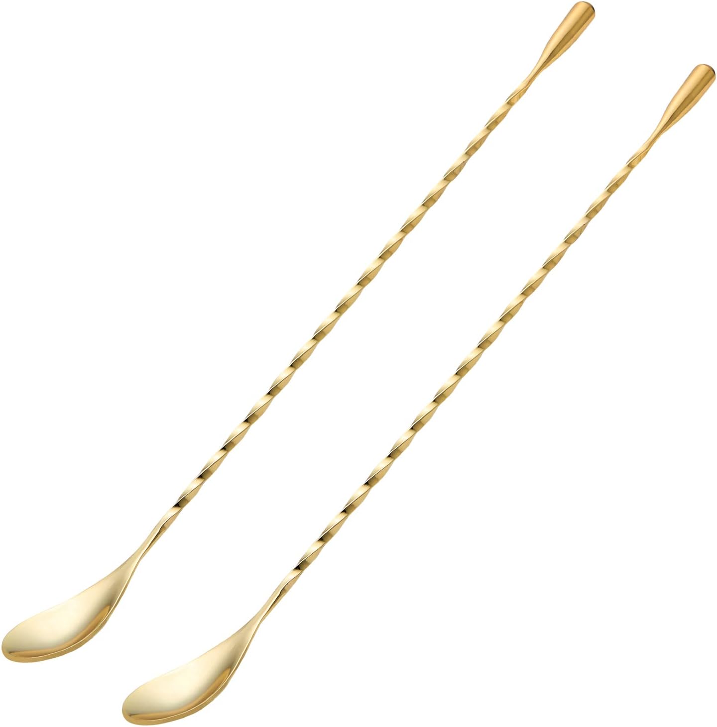 2 Pcs 12 Inches Bar Spoon, Long Handle Mixing Stirrers for Drink, Briout Stainle...