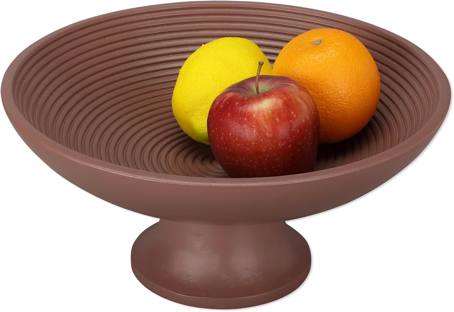 Folkulture Wooden Fruit Bowl for Kitchen Counter, Decorative Bowl or Pedestal Bo...