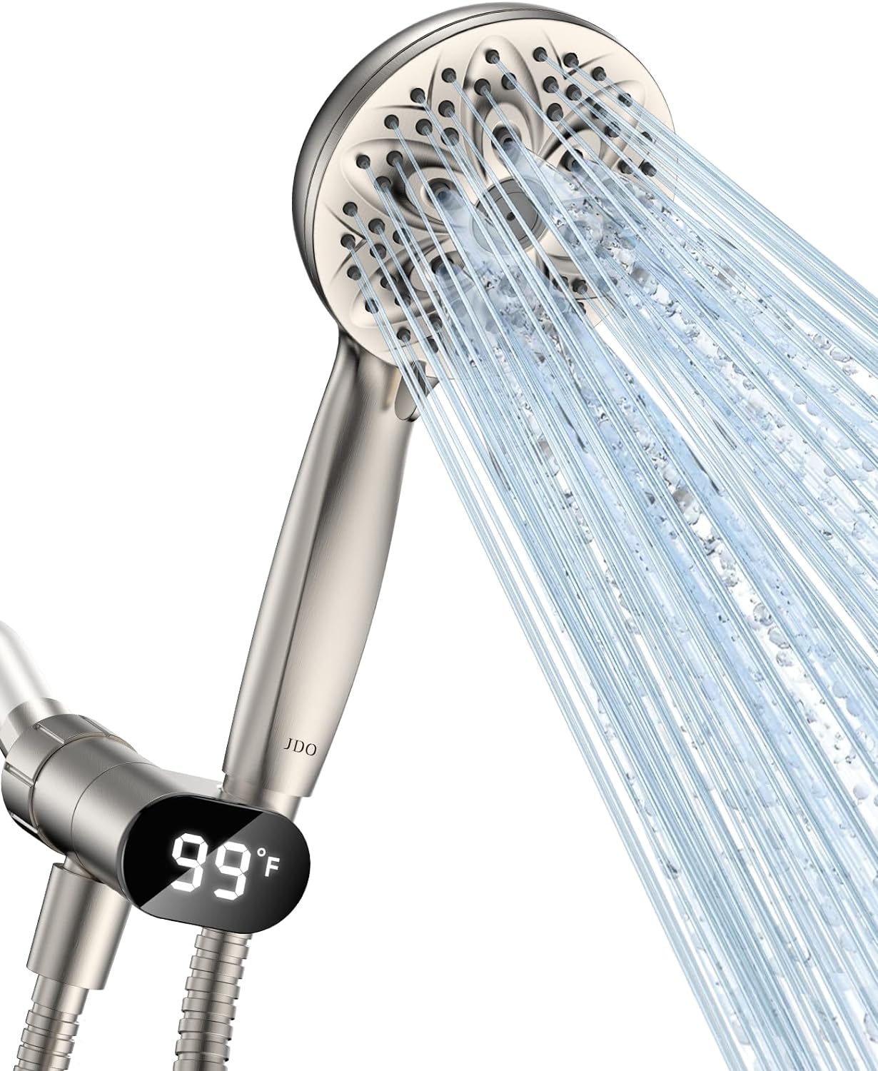 2024 NEWEST Handheld Showerheads with LED Display Temperature - JDO High Flow Sh...