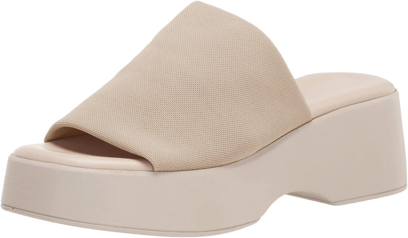 Minshluu Womens Wedge SIides Sandals Platform Open Toe Slip On Elastic Band Wedg...