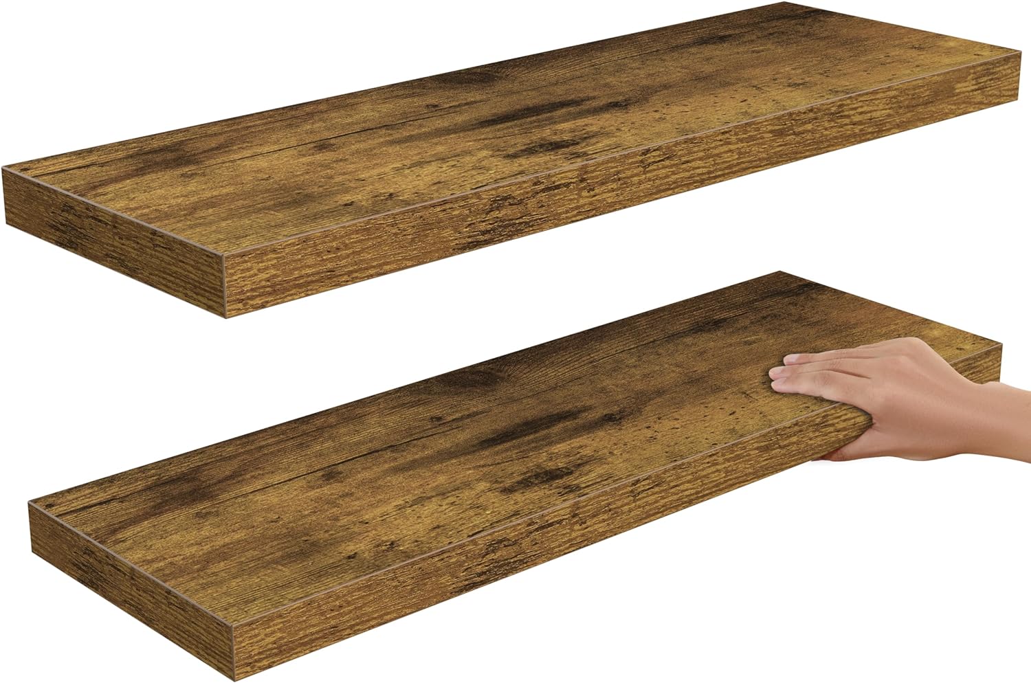 AMADA HOMEFURNISHING Floating Shelves, Wall Mounted Shelves with Invisible Brack...
