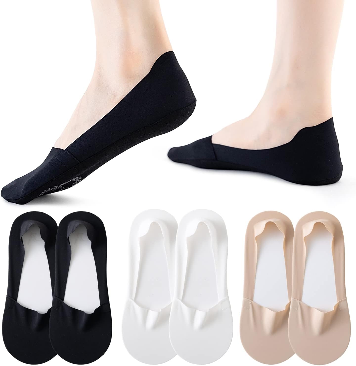 VFM 6/8 pairs Women No Show Socks Ultra Low Cut Liner Socks Ice Feeling socks No...